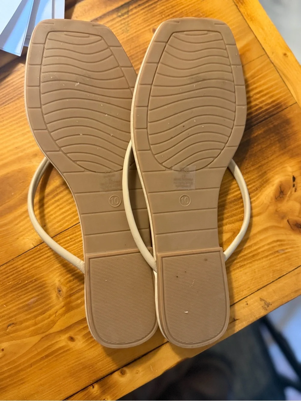 Xappeal Cream Minimal Strappy Square-Toe Sandals
